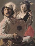 Hendrick Terbrugghen The Duet (mk05) oil on canvas